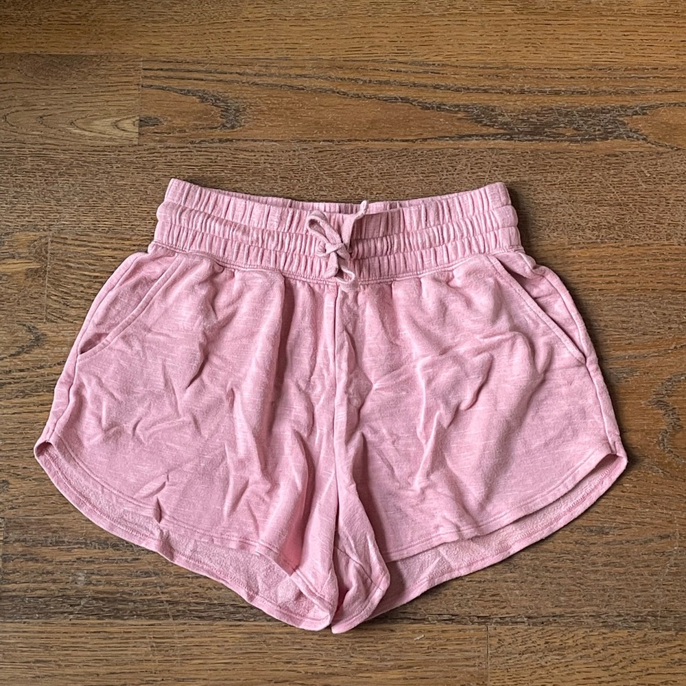 Pink Fabletics loungewear shorts